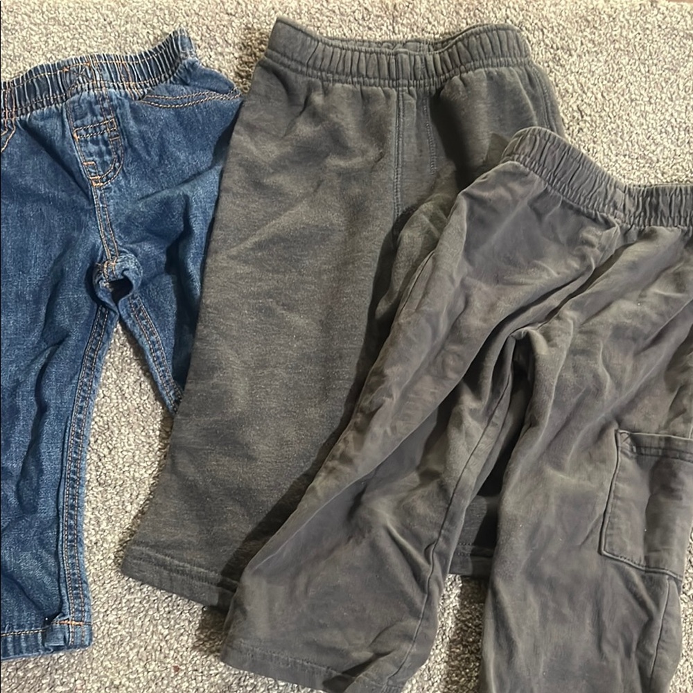 Carter's Gray and Blue Jeans Set